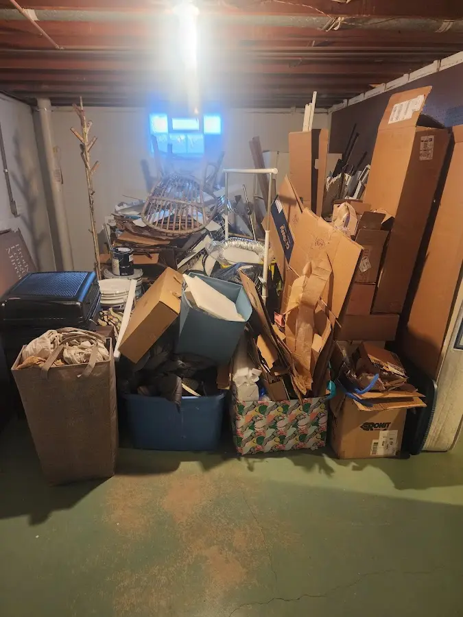 Roll-off dumpster container at job site for Roll Off Dumpster Rental in Ranlo